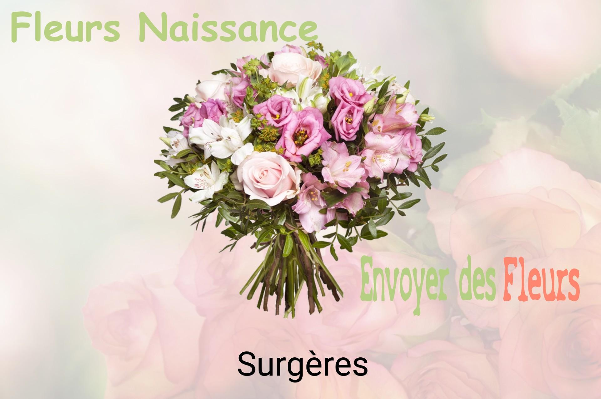 Bouquet de fleurs de naissance livré à Surgères